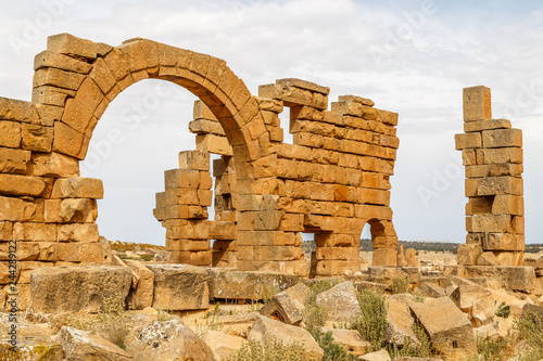 Ruins of the ancient Roman town Ammaedara (modern Haidra), Tunisia photo