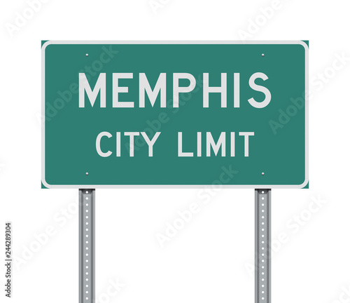 Memphis City Limit road sign