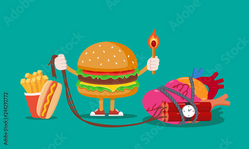 Junk food, a time bomb, destroy the heart