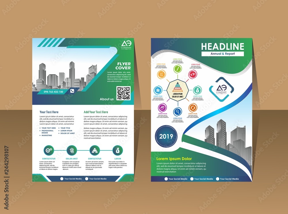 Corporate flyer, layout template. with elements and placeholder for picture. Corporate flyer, layout template. with elements and placeholder for picture.