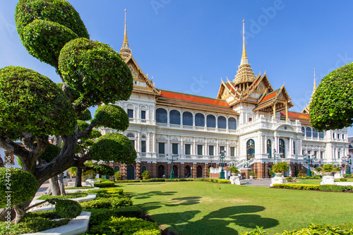 Grand palace, Wat pra kaew with blue sky, bangkok, Thailand