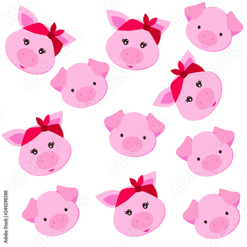 cute pig pattern