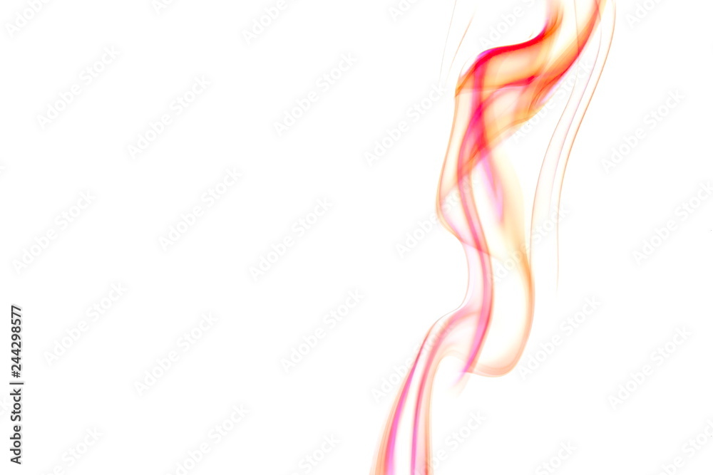 Fototapeta premium Colored smoke on white background