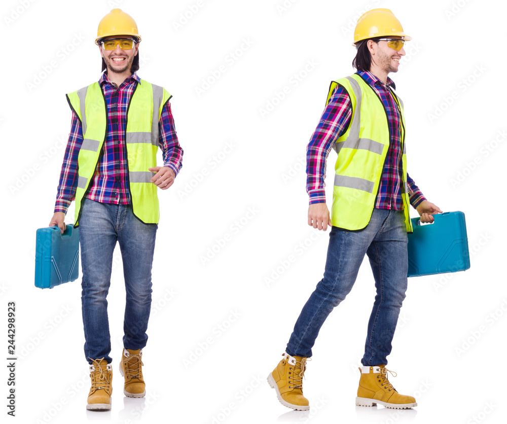 Industrial worker isolated on white Industrial worker isolated on white