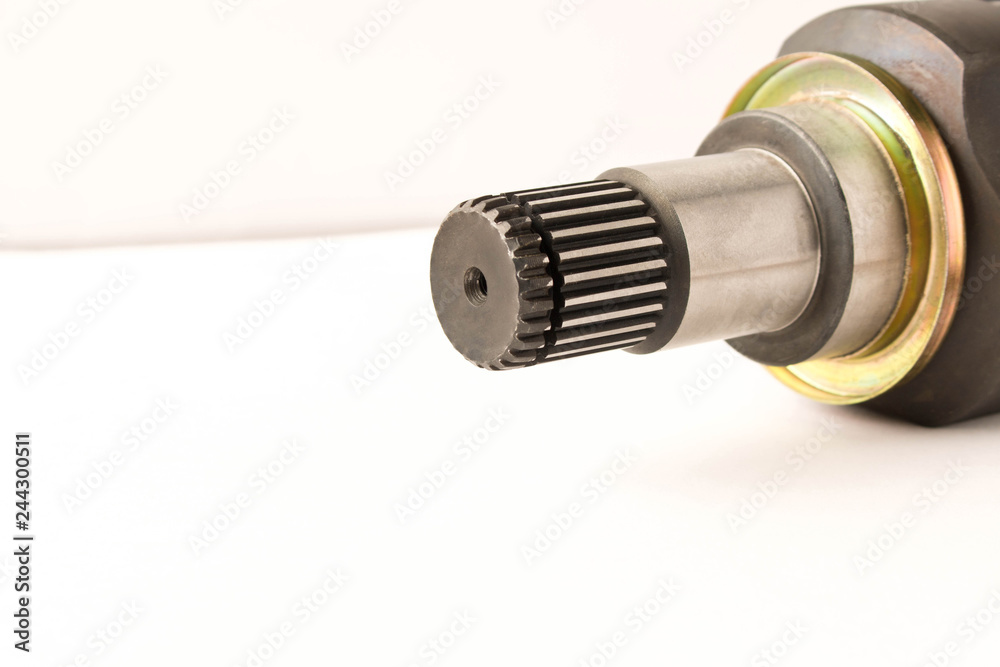 New spare parts for cars. The elements of the constant velocity joint. Isolated on white background. New spare parts for cars. The elements of the constant velocity joint. Isolated on white background.