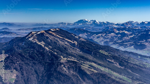 Switzerland, panorama view on Lucerne lake and Alps from Rigi © AlehAlisevich