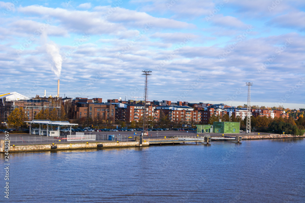 Obraz premium View to Katajanokka, Helsinki, Finland