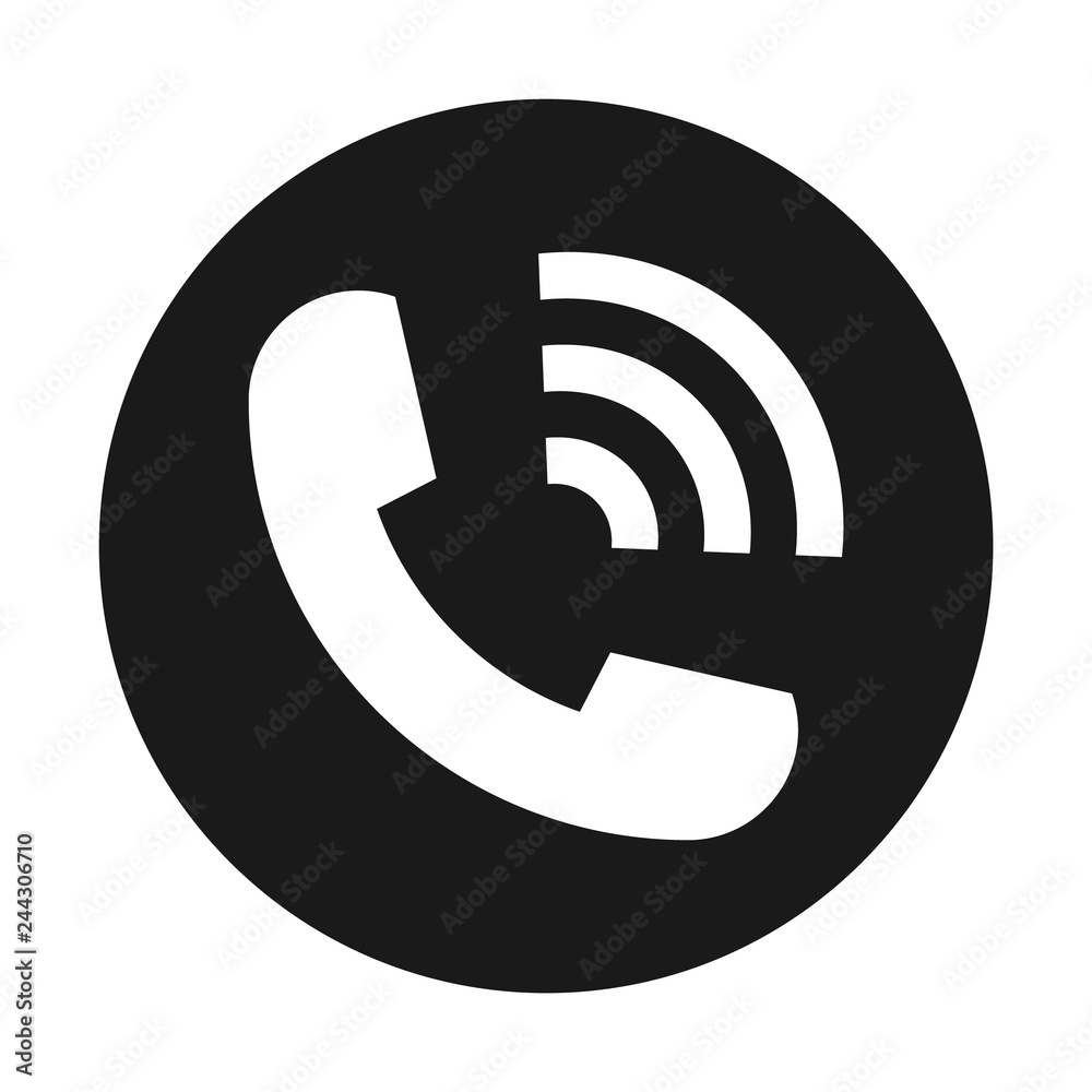 Flat icon ringing phone isolated on white background. Vector illustration Flat icon ringing phone isolated on white background. Vector illustration