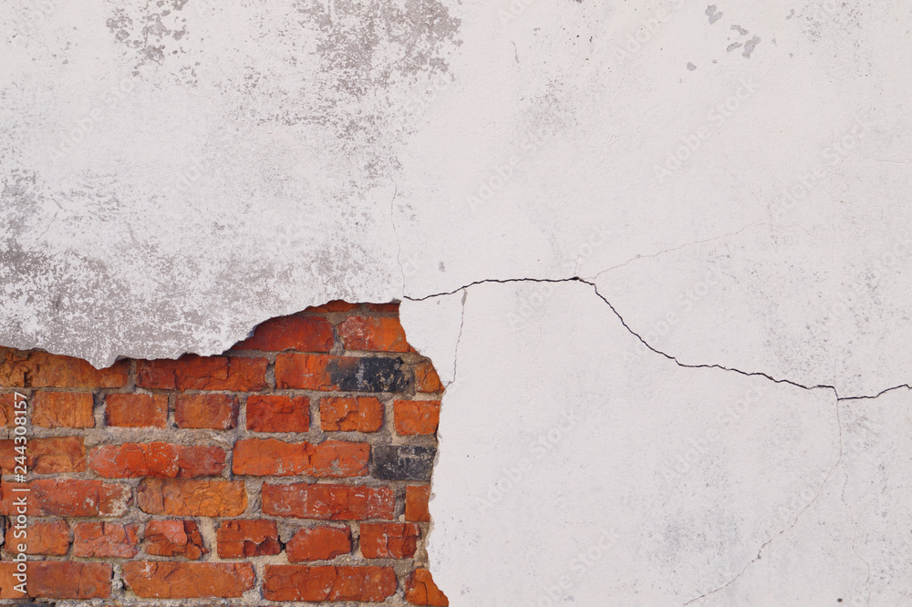 Damaged plaster wall background