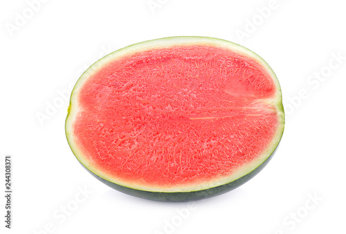 Red watermelon isolated on white background.