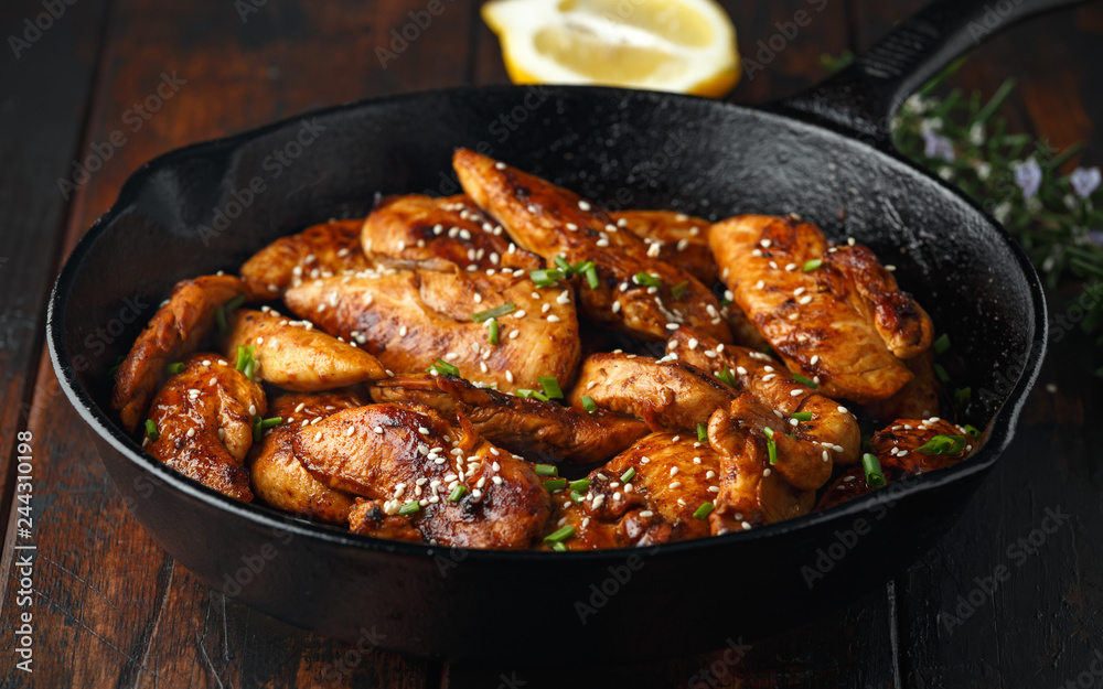 Teriyaki chicken breast mini fillets with sweat chilli dip sauce