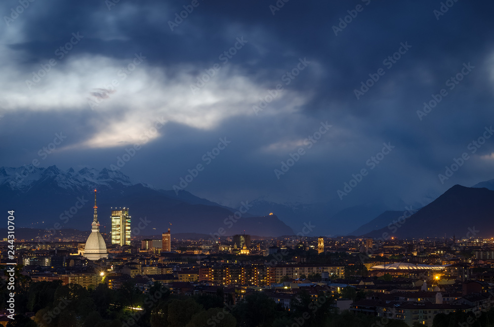 Turin skyline from the Mole Antonelliana to the Sacra di San Michele