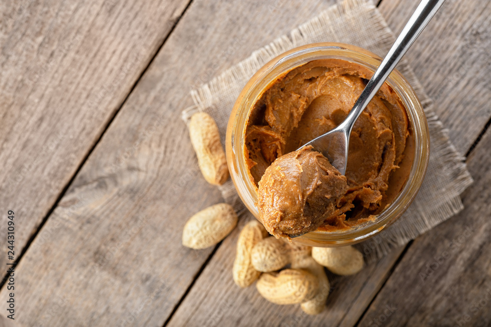 Fototapeta premium peanut butter in jar