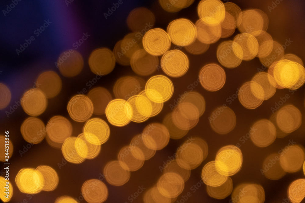 texture bokeh blurred background of yellow lights, rear a blurred background