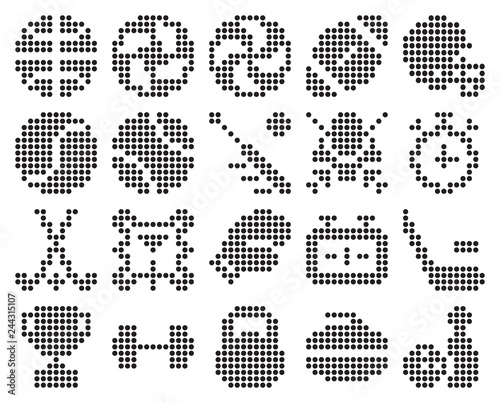 Collection of dotted icons: Sport