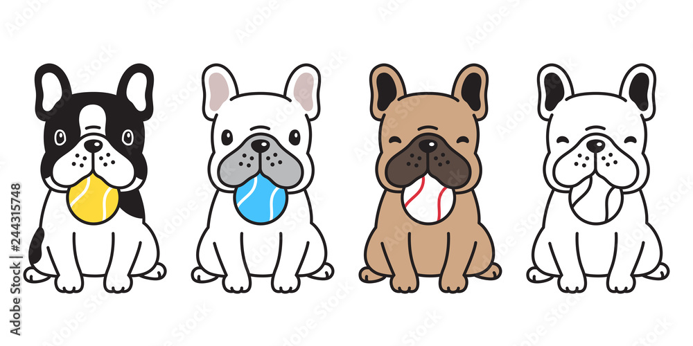 French bulldog cheap tennis ball