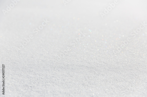 Snow texture with perspective or winter white background