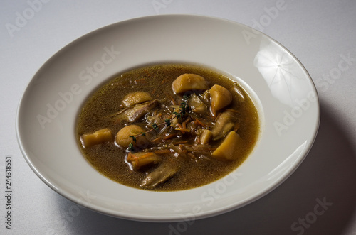 Porcini Stew with Smoked Duck