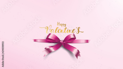 Beautiful Valentine's Day background with violet silk tie ribbons for gift label or cover sign suitable for copy space text Wallpaper, flyers, invitation, posters, brochure, banners
