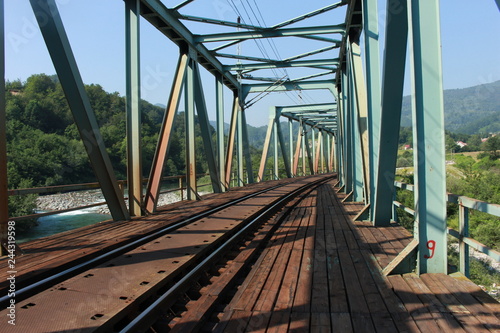 Railway bridge in Mojkovac. Montenegro photo