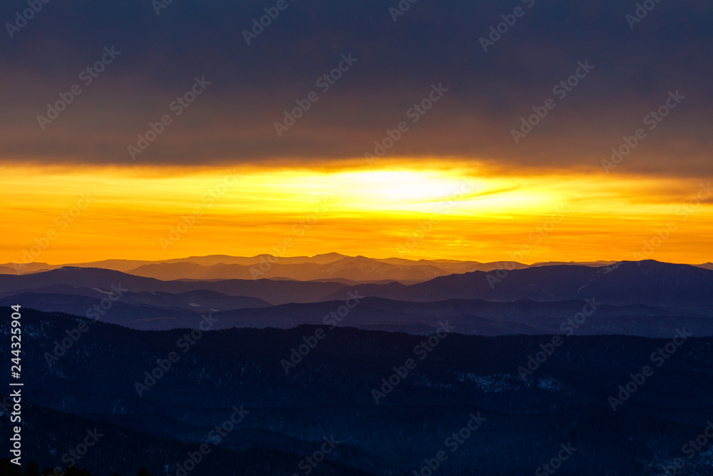 Beautiful Sunrise at mountain, Alps. sunrise, sunset. mountain valley. sunrise over black forest mist. stock photo footage. Forest Hill landscapes Dawn is very beautiful