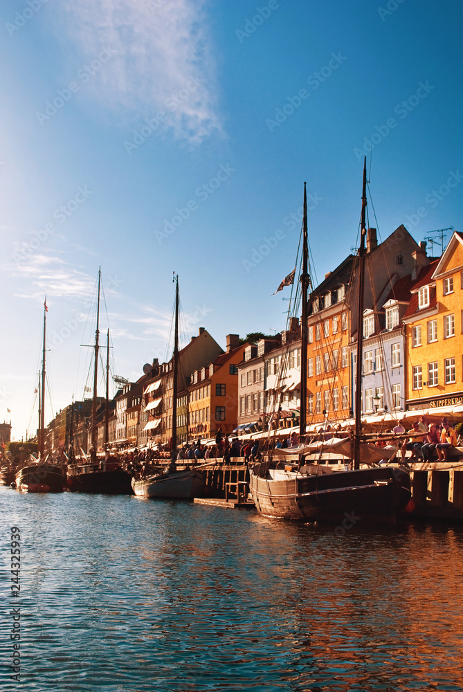 Nyhavn in the Centre of Copenhagen, Denmark