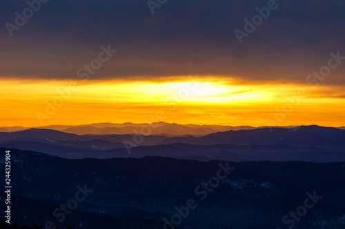 Beautiful Sunrise at mountain  Alps. sunrise  sunset. mountain valley. sunrise over black forest mist. stock photo footage. Forest Hill landscapes Dawn is very beautiful