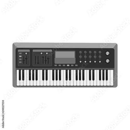 Isolated object of music and tune sign. Collection of music and tool vector icon for stock.
