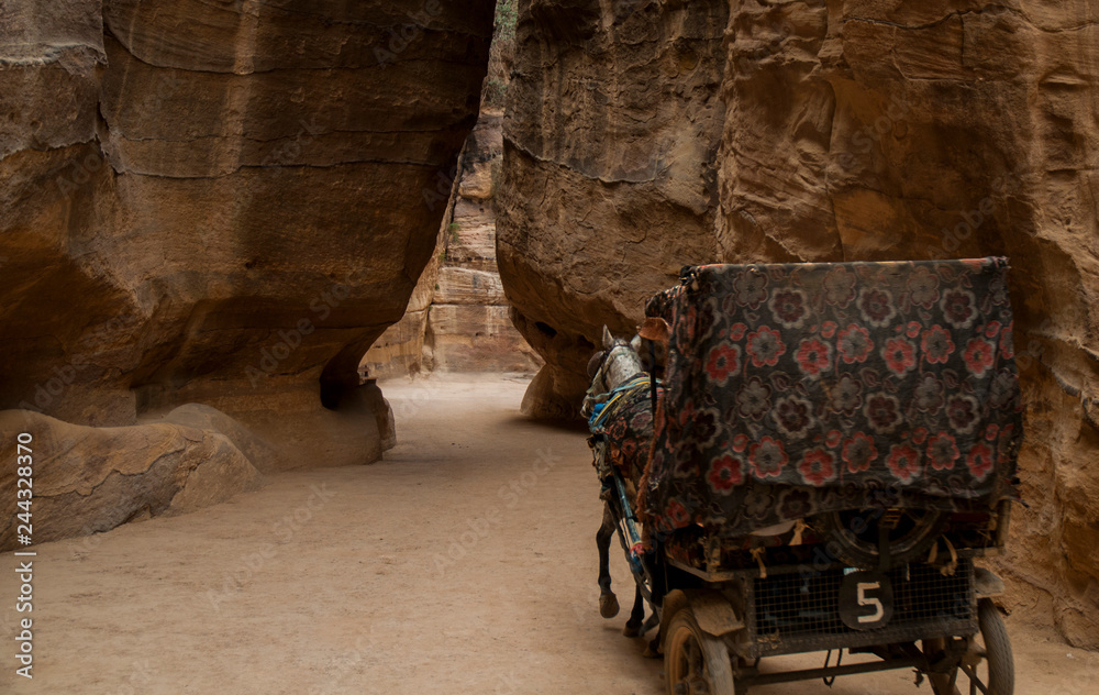 Obraz premium Travelling to Petra in Jordan