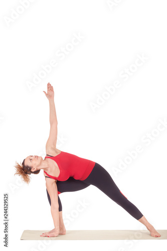 Wallpaper Mural Beautiful Yoga: Senior Sporty Woman doing Ardha Chandrasana – Half Moon Pose Torontodigital.ca