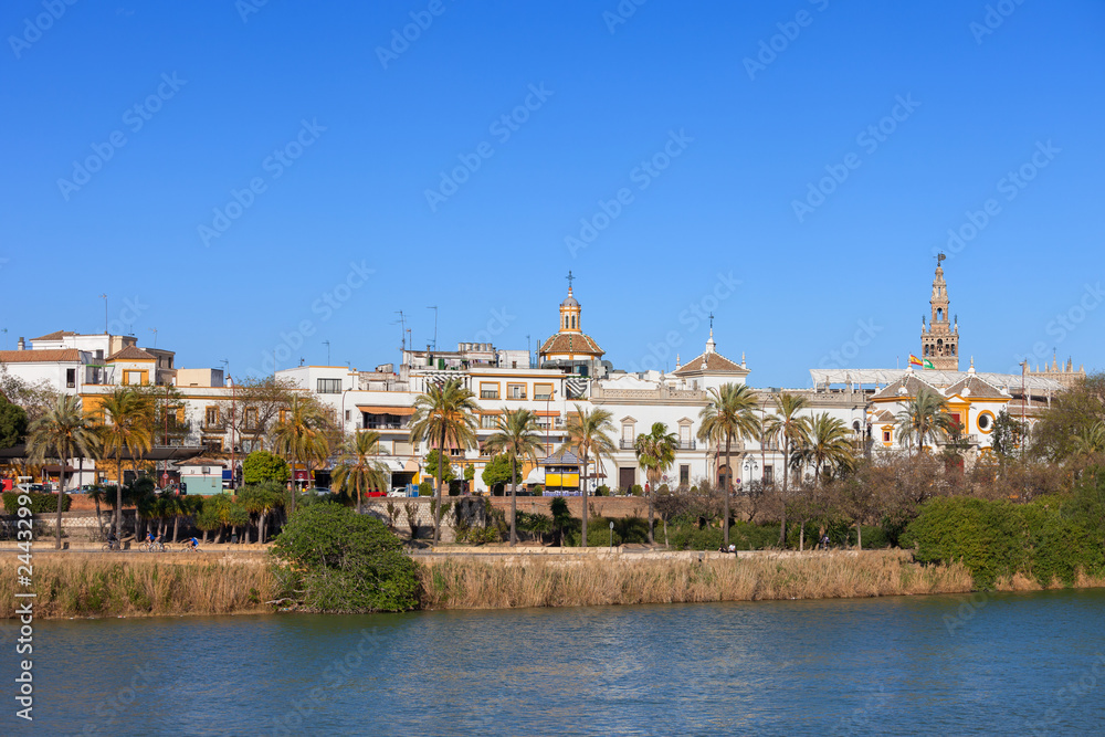 City Of Seville River View In Spain