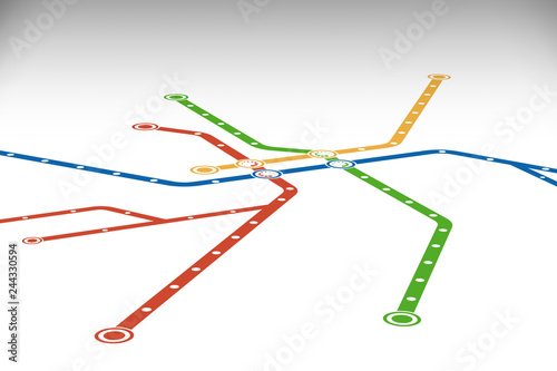 Abstract  metro or subway map design template.