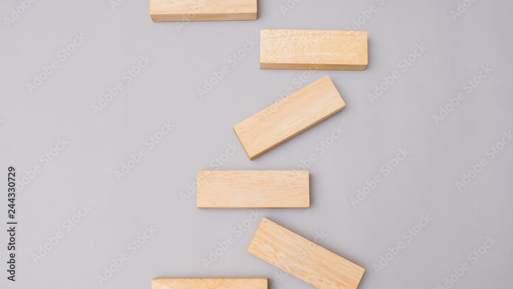 Wood block stacking as step stair, Business concept for growth success process on gray background Wood block stacking as step stair, Business concept for growth success process on gray background