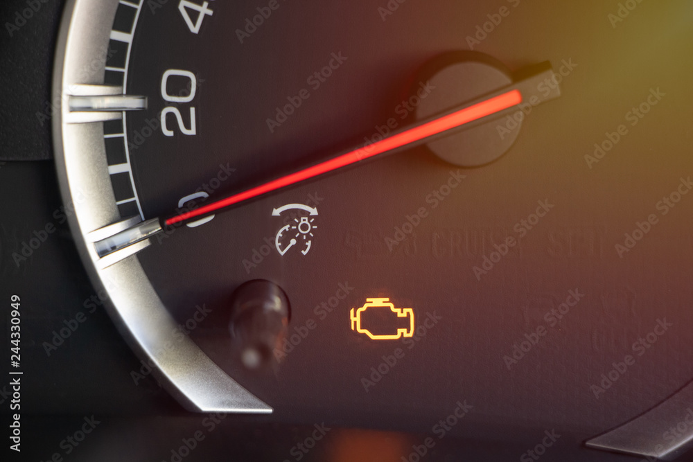 engine light on car dashboard