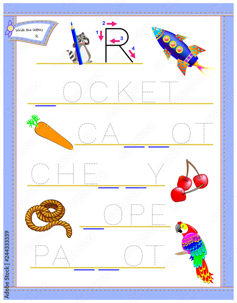 Abc Grade R/pages Letter R Tracing Page