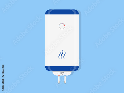Electric Boiler Water Heater Icon Flat Vector