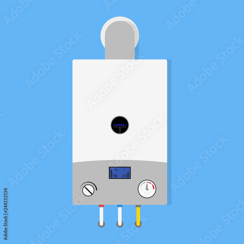 Central Heating Installation Gas Vector Icon