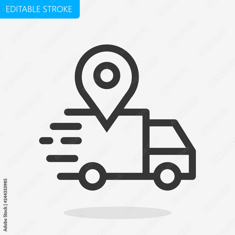 Delivery Location icon Pixel Perfect Editable Stroke Vector Delivery Location icon Pixel Perfect Editable Stroke Vector