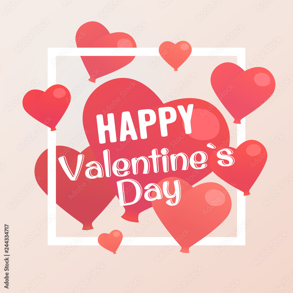 Vector illustration on the theme Valentine Day. For a poster or banner and greeting card.
