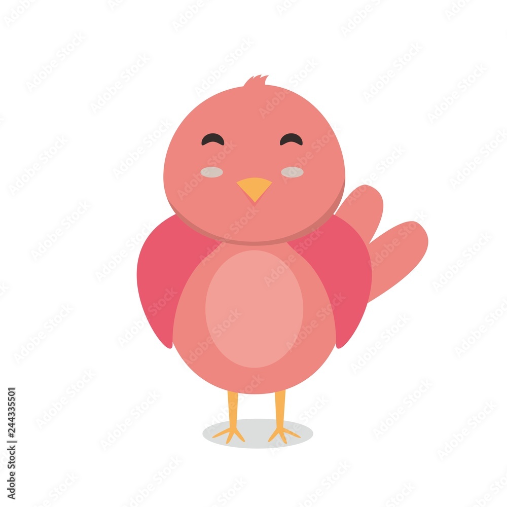 Cute bird illustration isolated on white Cute bird illustration isolated on white