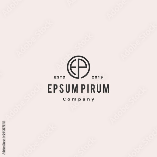 Φωτογραφία ep letter monogram logo hipster vintage retro vector icon