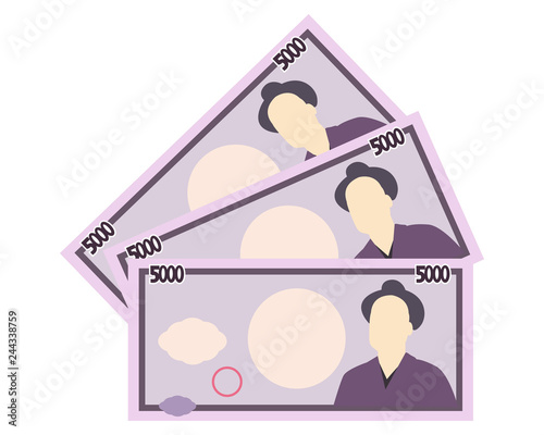 お金　お札　5千円　5000円　五千円