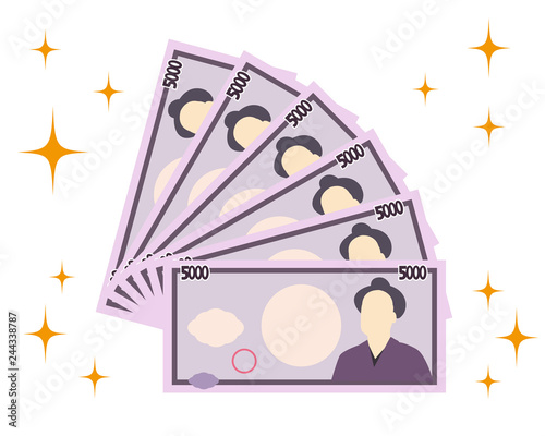 お金　お札　5千円　5000円　五千円