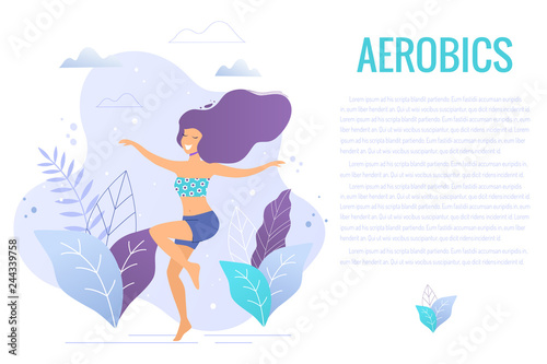 Aerobics girl vector illustration