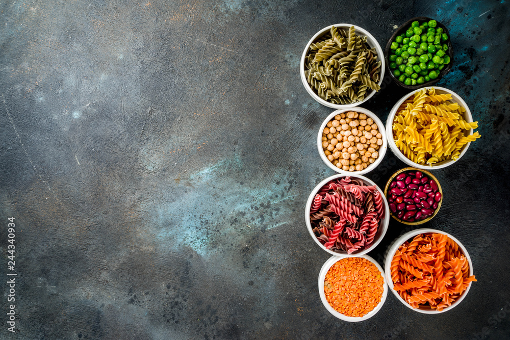 Various legume pasta