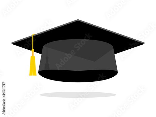 Graduation Cap Vector Icon Illustration