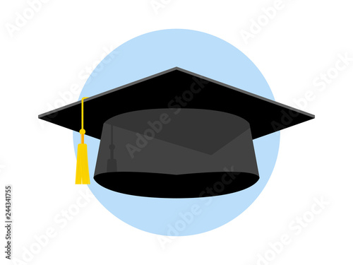 Graduation Cap Vector Icon Illustration