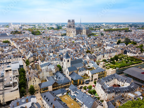 Orleans aerial panoramic view, France photo