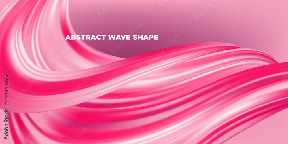 Pink Abstract 3d Liquid Shape. Pink Abstract 3d Liquid Shape.