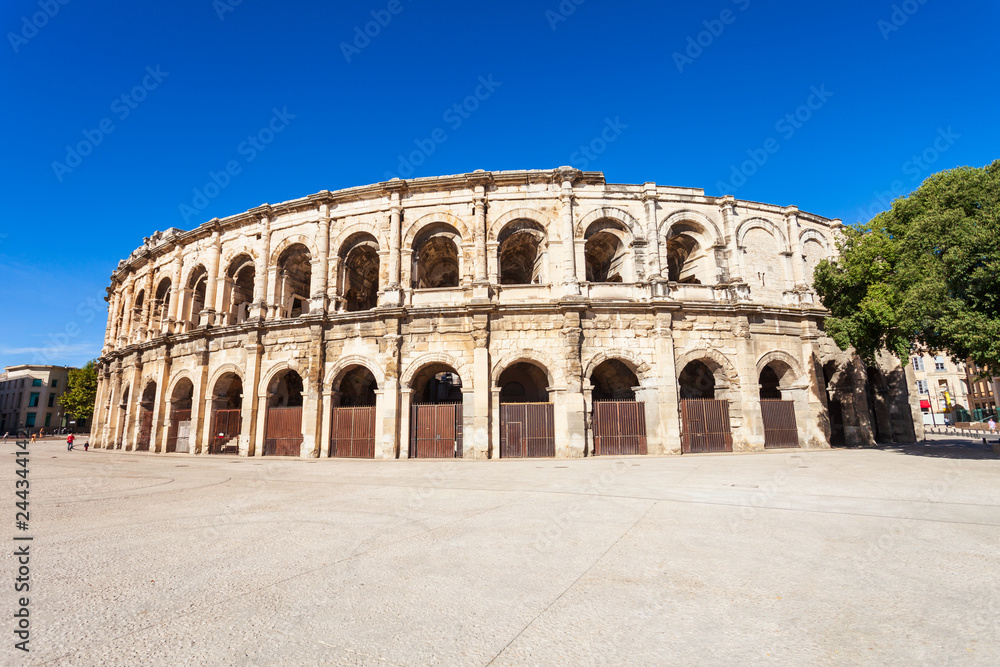 Nimes Arena aerial view, France